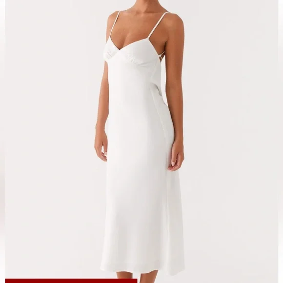 BRAND NEW WITH TAGS! PEPPERMAYO WHITE BENTLEY MIDI DRESS. SIZE 2. - Picture 5 of 6
